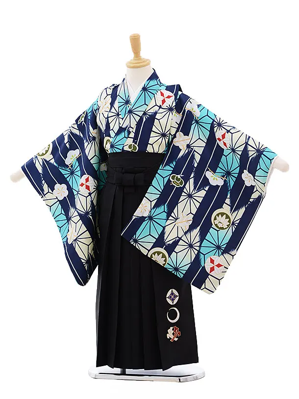 卒園式用 男の子 着物 花柄 グレー系 卒園式用 男の子 着物 花柄 グレー系 卒園式用 男の子 着物