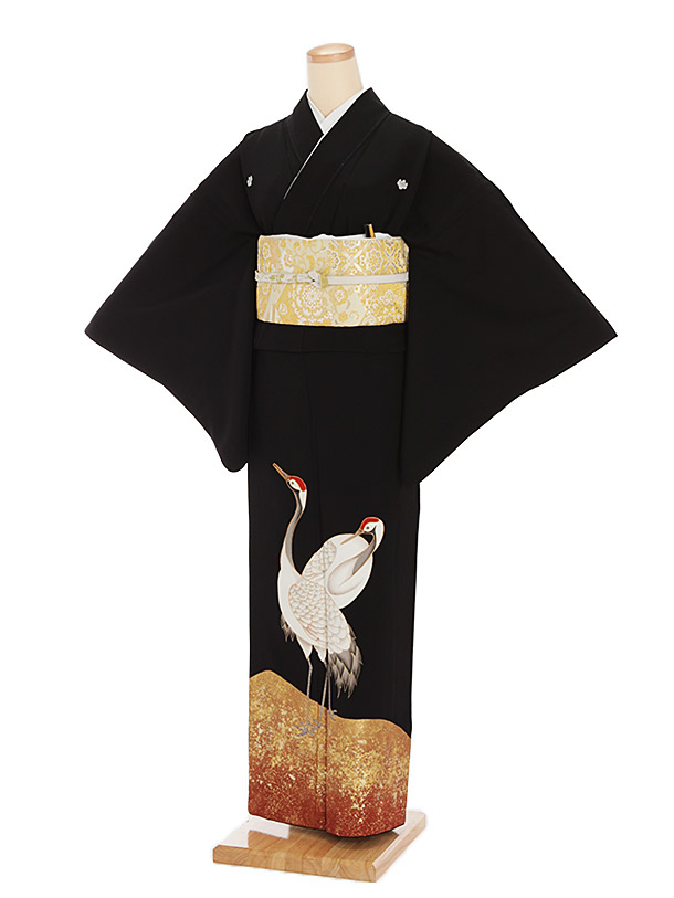 留袖 レンタル 4407立鶴に老松文様 | 着物レンタルの京都かしいしょう
