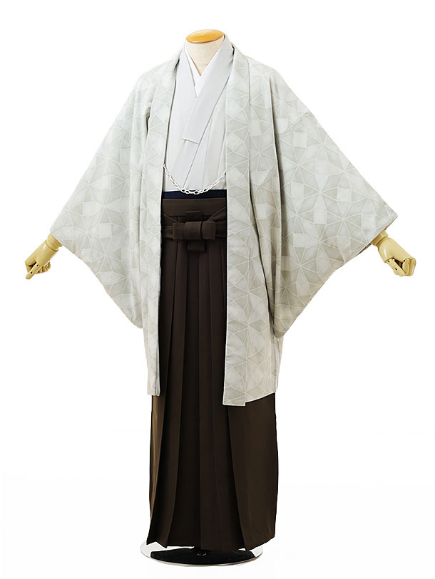 男性袴ﾚﾝﾀﾙ0235  JAPANSTYLEグレージュ×カーキ袴