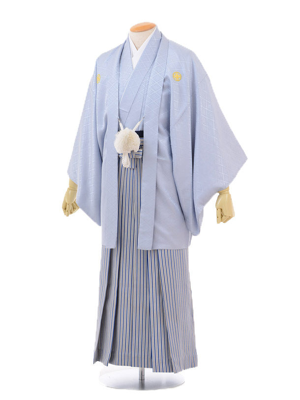 成人式卒業式袴ﾚﾝﾀﾙ(男)D028ｼﾙﾊﾞｰｸﾞﾚｰ紋付 | 着物レンタルの京都かしいしょう