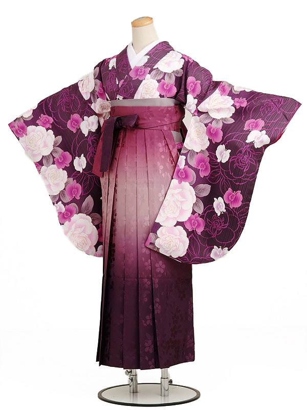卒業式袴ﾚﾝﾀﾙ h036紫