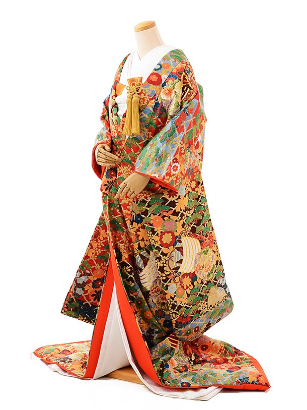 色打掛ﾚﾝﾀﾙ961唐織刺繍 | 着物レンタルの京都かしいしょう