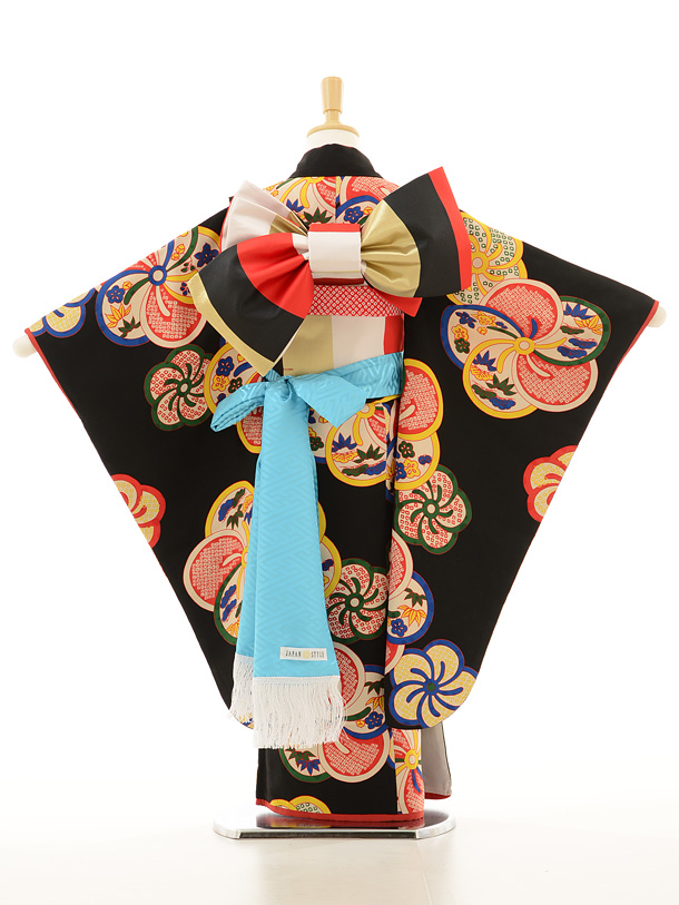 七五三レンタル(7歳女の子結び帯)7147 ﾓﾀﾞﾝｱﾝﾃﾅ×ｼﾞｬﾊﾟﾝ | 着物レンタルの京都かしいしょう