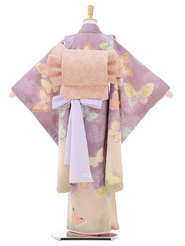 七五三レンタル(7歳女の子結び帯)7297 JILL STUART 蝶々 薄紫 | 着物レンタルの京都かしいしょう