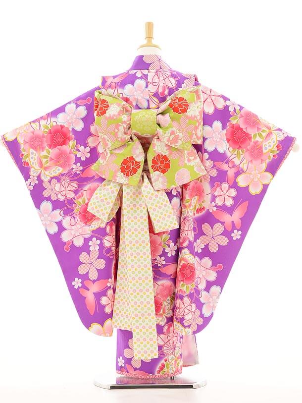 七五三レンタル(7歳女結び帯)F014乙葉紫 | 着物レンタルの京都かしいしょう