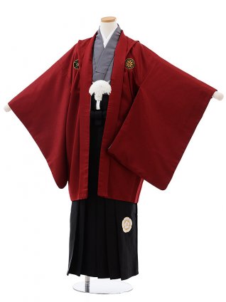 小学校 卒業式 男の子 袴 J003 ｴﾝｼﾞ×黒袴