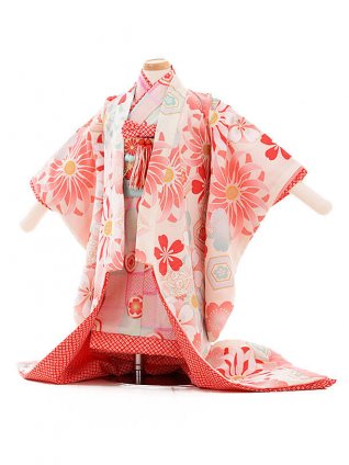 特価七五三 女の子着物 水色 ピンク 桜 打掛 花嫁さん JAPAN STYLE 