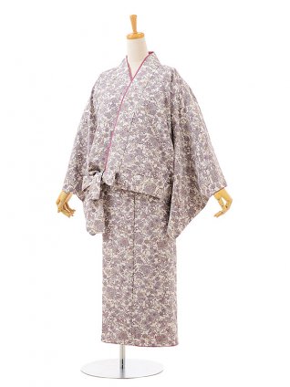 二部式着物 0019【ハナエモリ】 薄紫 紅型調 | 着物レンタルの京都 