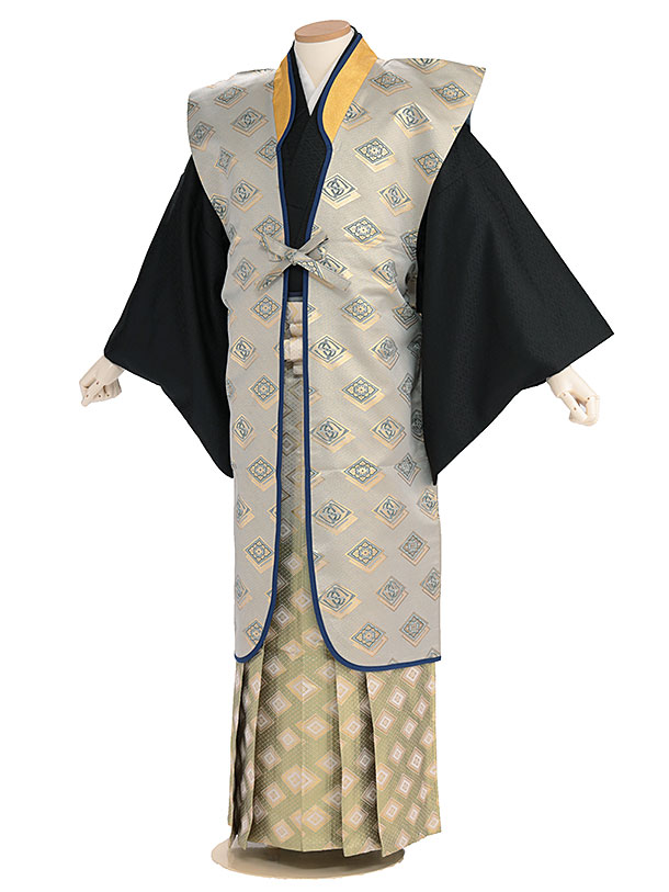 卒業式成人式袴男ﾚﾝﾀﾙ085*8/金菱紋陣羽織